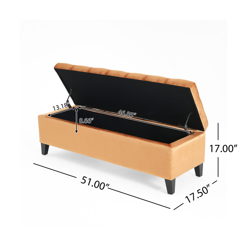 GLOUSTER STORAGE OTTOMAN, Orange