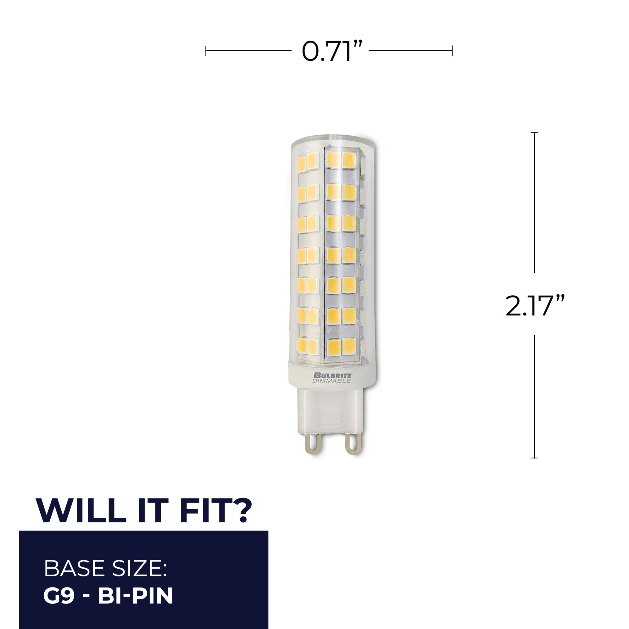 6.5 Watt Dimmable LED Clear Bulb, 2700K