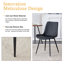 Chaise de salle à manger rembourrée avec pieds en acier au carbone (ensemble de 4)-124579587-124568717