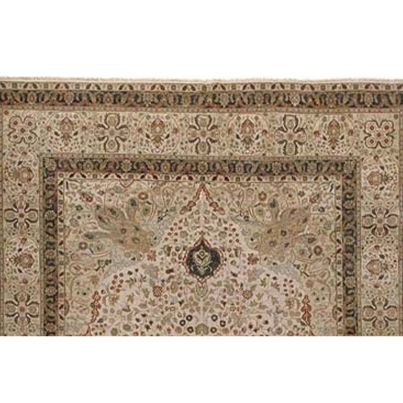 Tapis beige / rouille de haute qualité