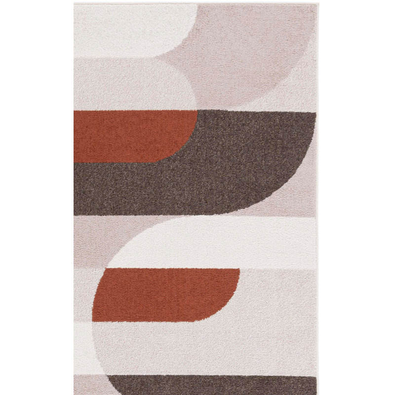 Tapis à motif géométrique Tyki, Tapis de couloir 2 pi 1 po x 8 pi