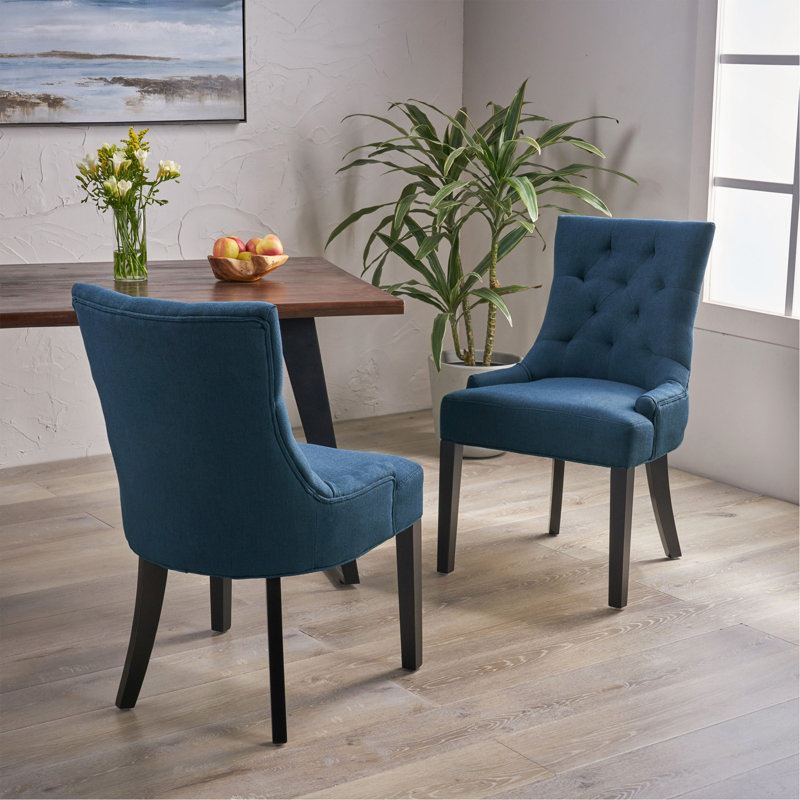 Chaises de salle à manger rembourrées Modern, Marine, 4