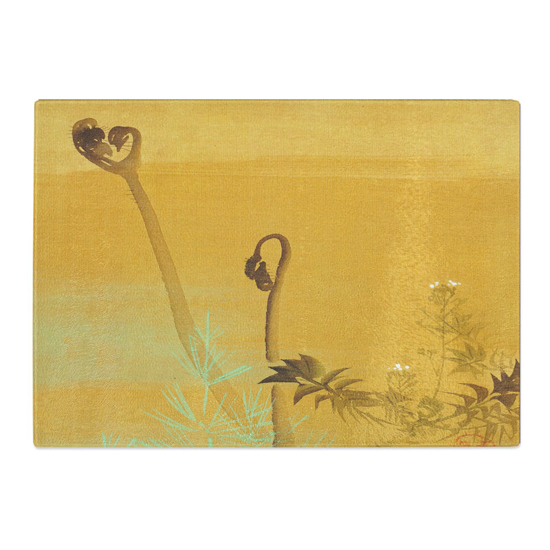 Tempered Glass Plants by Shibata Zeshin Chopping Board, 39 cm W x 28.5 cm L