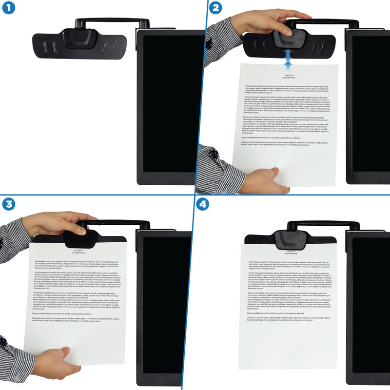 Mount-It! Monitor Document Holder Clip, Paper Holder Attachment for Typing with 3M Adhesive Sticker