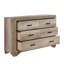 Commode 1 tiroir 6 tiroirs avec quincaillerie noire de style rustique contemporain