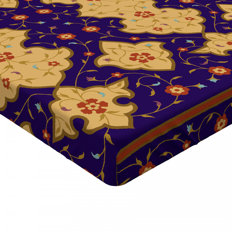 Microfiber Floral Fitted Sheet, Twin Fitted Sheet
