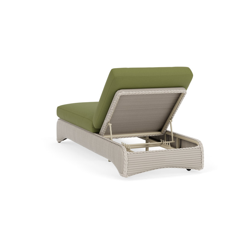 Loom Outdoor Chaise Lounge, Reflections Grass, Linen