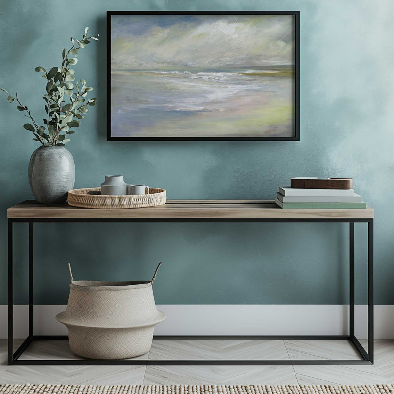 Shoreline Dreams II, H 17,25 po x l 21,25 po, Encadrement ouvert, chrome poli