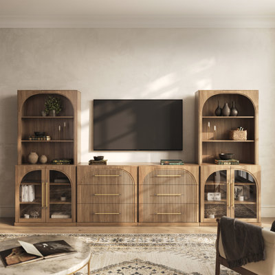Ensemble de meuble télé 6 pièces Jagger Series 1C2F, chameau