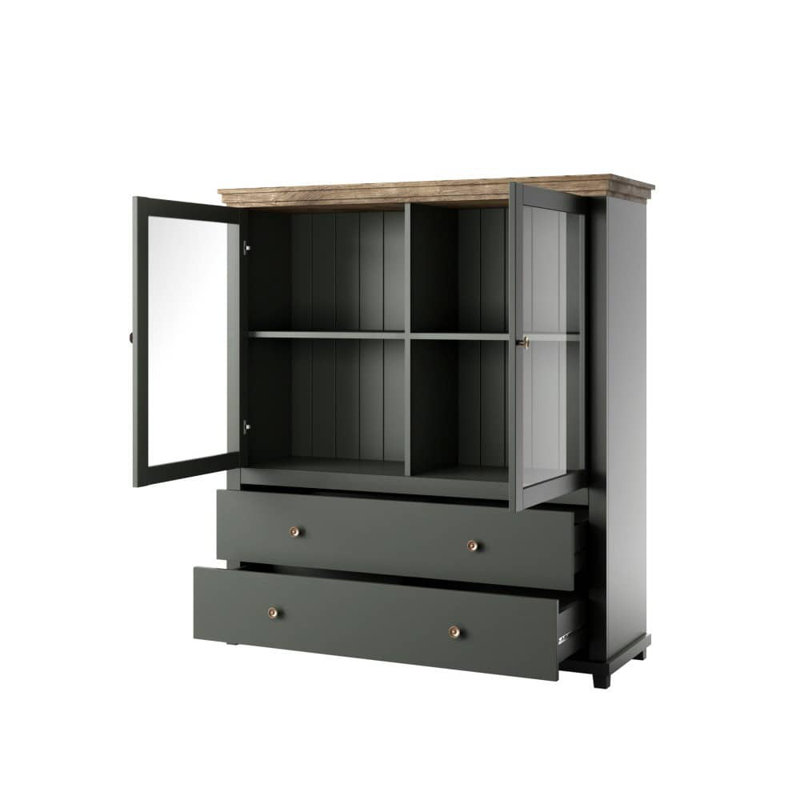 Lyndsay Display Cabinet, Green