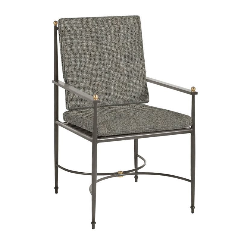 Fauteuil en aluminium Roma, Welt, Intermix écorce