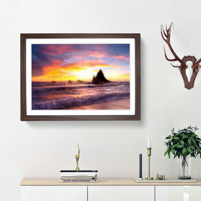 Martins Beach - Picture Frame Painting Print