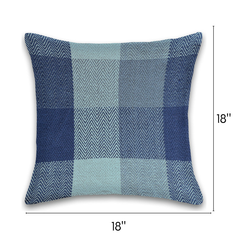  Square Cotton Pillow Cover & Insert, Navy