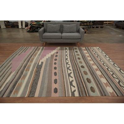 Tapis pastel artistique 8 x 10 avec motifs d'influence tribale