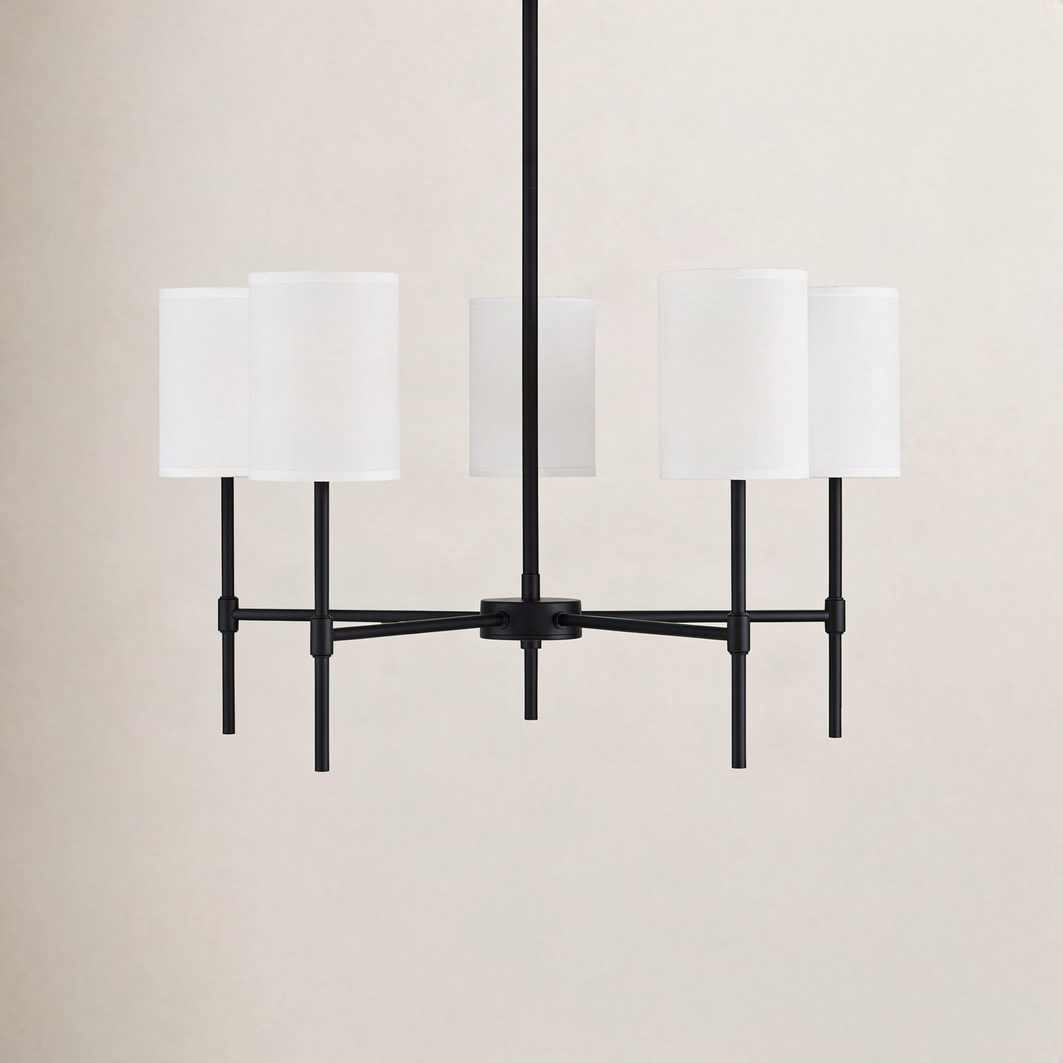 Millie 5 - Light Dimmable Chandelier, Matte Black
