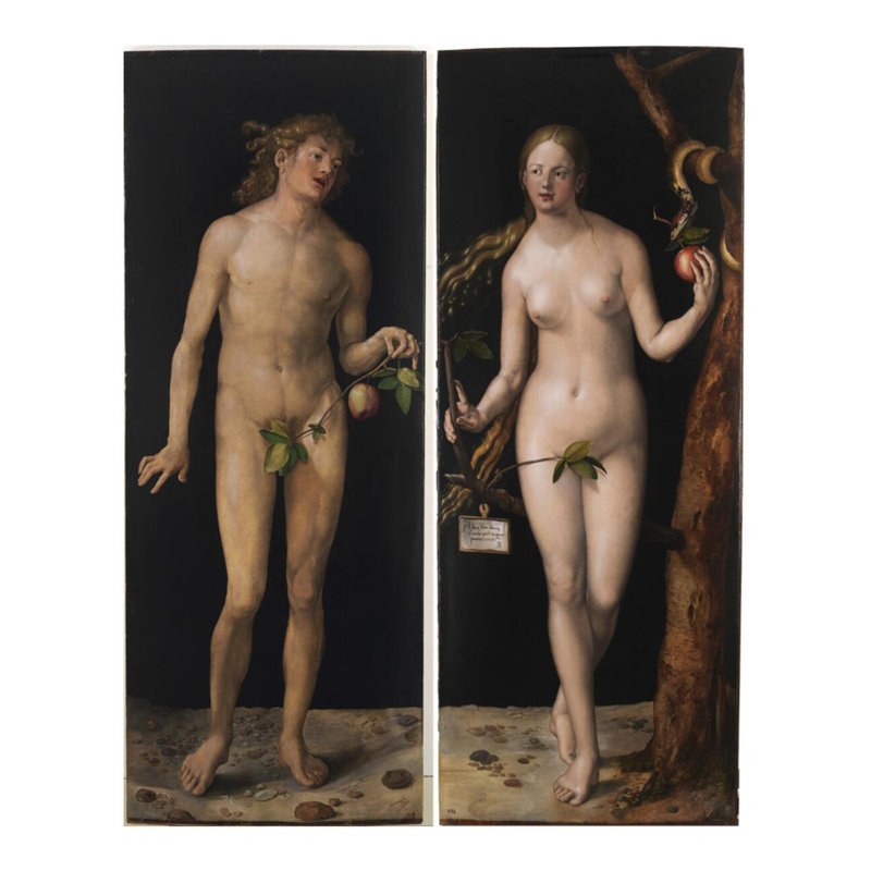 «Adam and Eve» par Albrecht Dürer - Estampe numérique, H 28 po x l 22 po