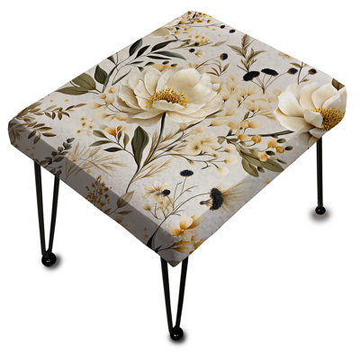 Hanes - Floral Rectangle Ottoman