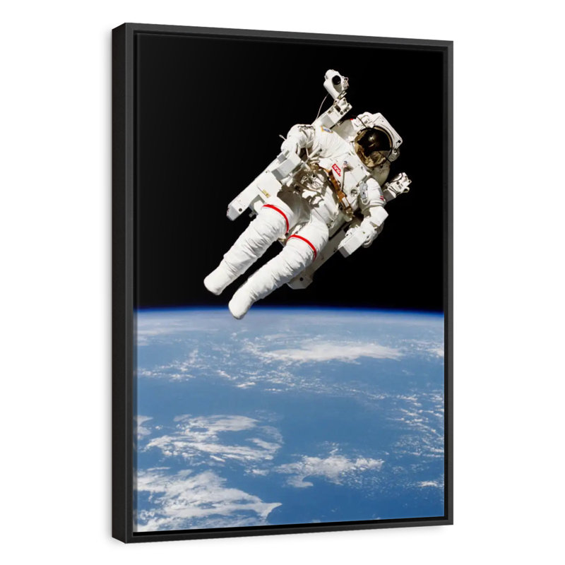 NASA Space Mission I, 9" X 13", Floating Frame Black