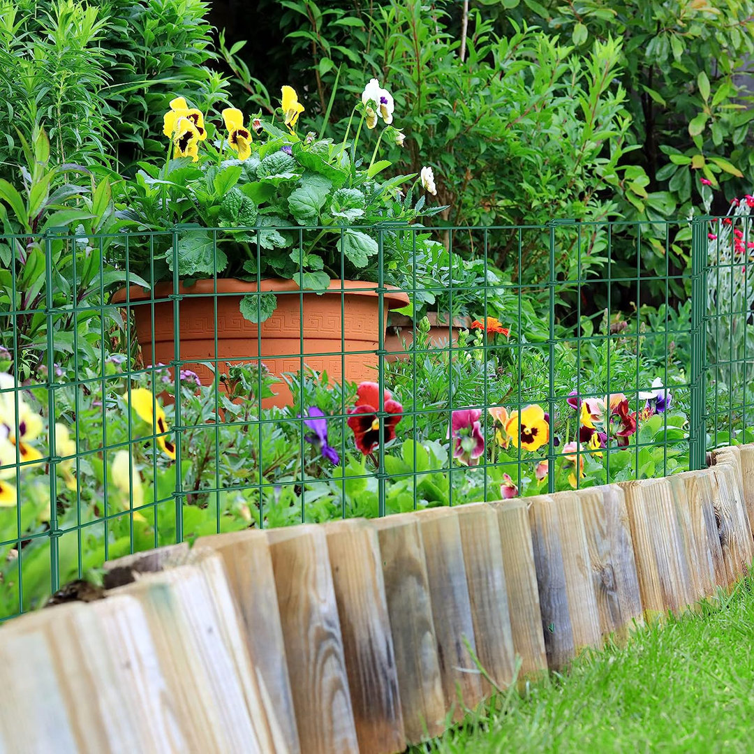 16.5'' H x 12.2'' W Green Metal Fence Panels Included (Set of 35) BTY