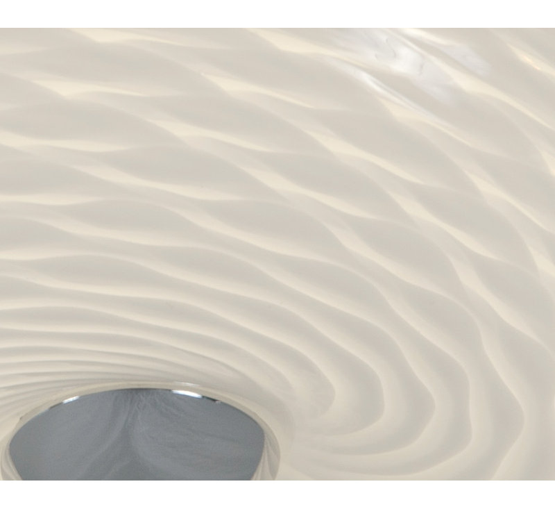 Plafonnier encastré unique à 2 lumières Swirled, H 3,75 po x l 12 po x P 12 po