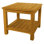 Newport 22" Teak Outdoor Square Side Table Shelf