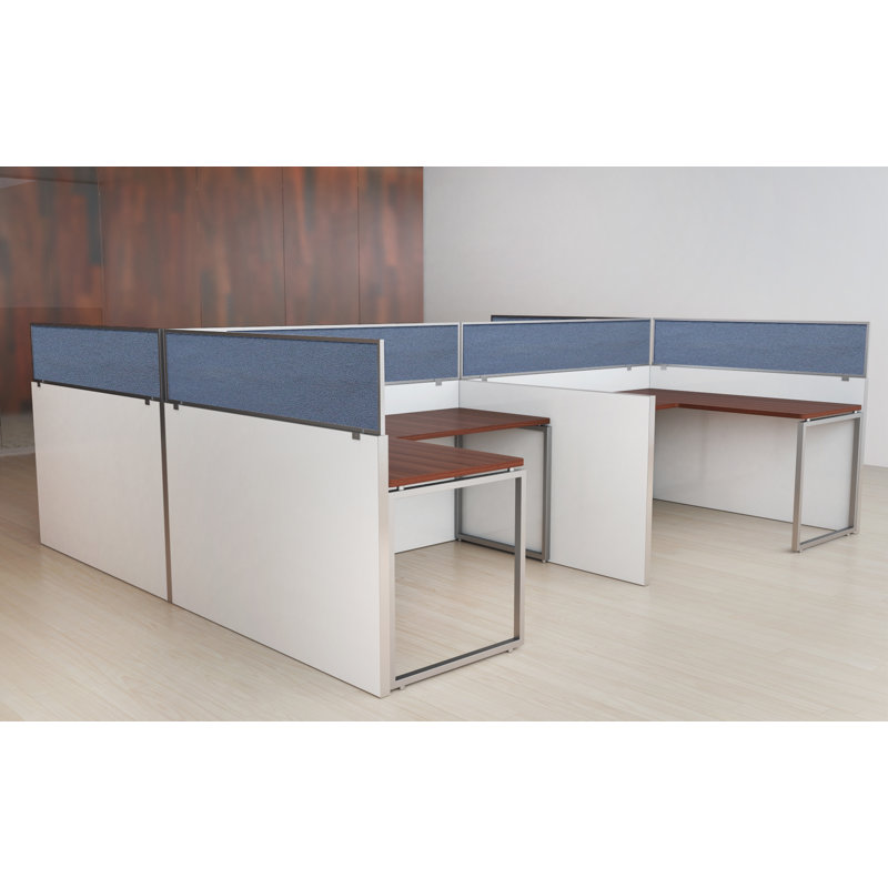 Panneau d'intimité acoustique avec petit support, En aluminium, H 24 po x l 48 po x p 0,63 po, Twilight