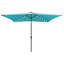 Parasols d'extérieur à énergie solaire 10 x 6,5T rectangulaires à DEL avec manivelle et bouton-poussoir inclinable pour le jardin-154682122