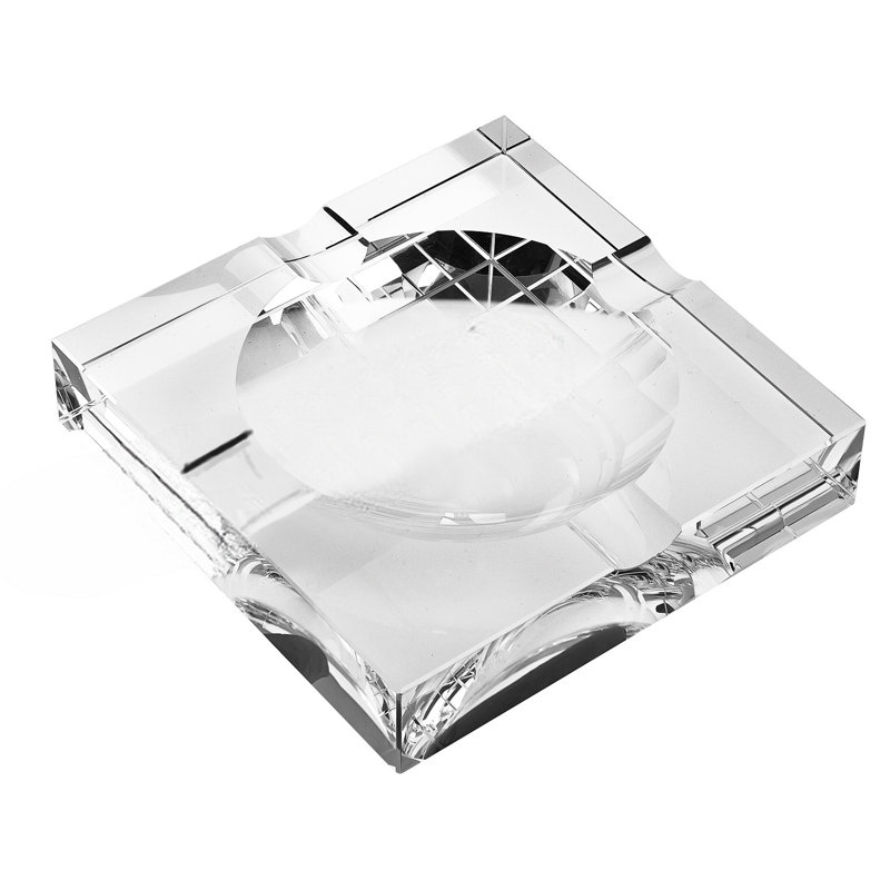 Plateau en cristal Aylisha, H 1 po x l 6 po x P 6 po