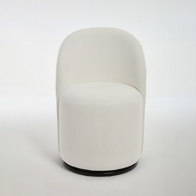 Ensemble de fauteuil demi-tonneau rembourré de cuisine et de salle à manger, fauteuil rond moderne en velours avec pivot à 360 degrés pour la chambre à coucher et le salon