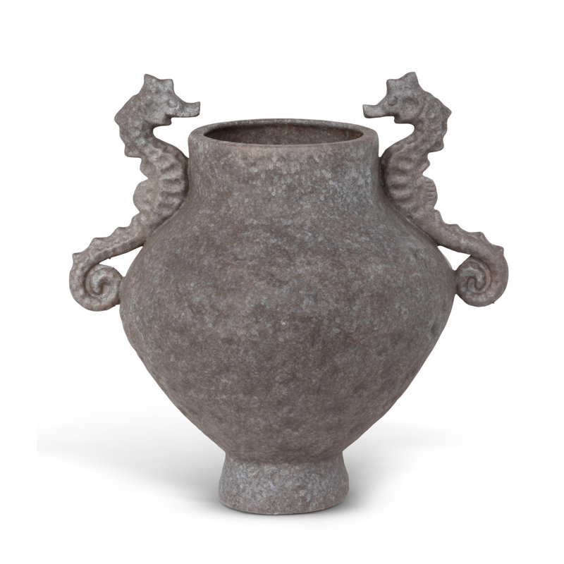 Vase Seahorse, brun terre