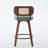 Set Of 3, 26-Inch Counter Height Bar Stools With Swivel, Cane Rattan Back, And Light Green Linen Upholstered Seats For Kitchen Island Or Bar | Gift Idea-426162266-426162261