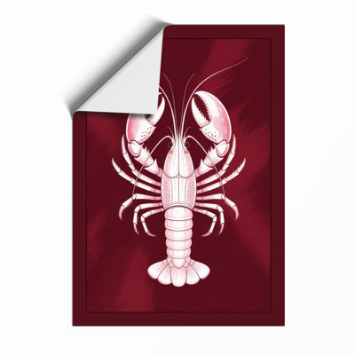 Heraldic Lobster Art Deco - Framed Print