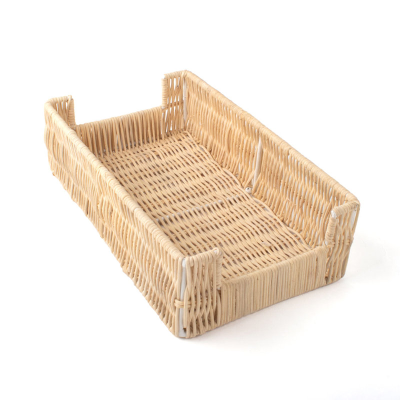 Plateau à serviettes en rotin naturel, H 2 po x l 9 po x P 5 po, Rectangle