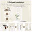 Porte de grange coulissante en verre transparent blanc apprêté 5-Lite avec trousse de quincaillerie d'installation / aucun assemblage requis-120817892-120817896