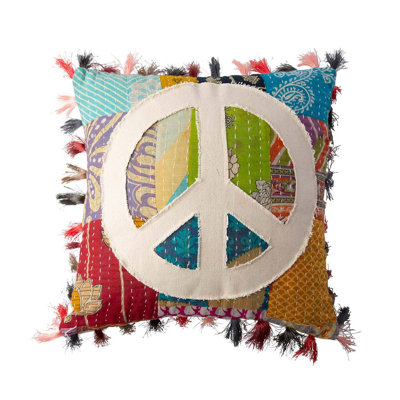 100% Wool Throw Square Pillow Cover & Insert