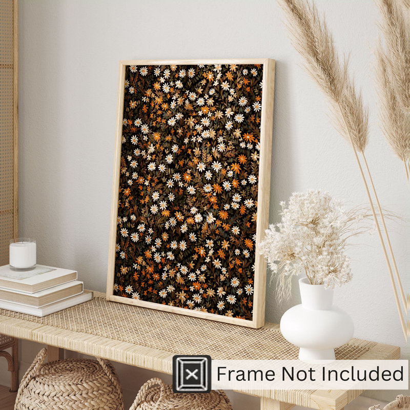 Impression florale d'automne sans cadre, H 10 po x l 8 po