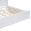 Lit plateforme très grand en bois avec tête de lit multi-rangement, USB et tiroirs-862039170