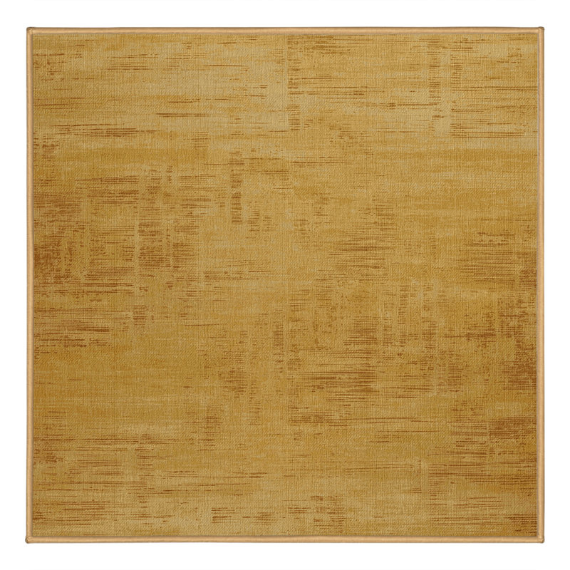Machine Washable Abstract Brown Area Rug, Square 5'