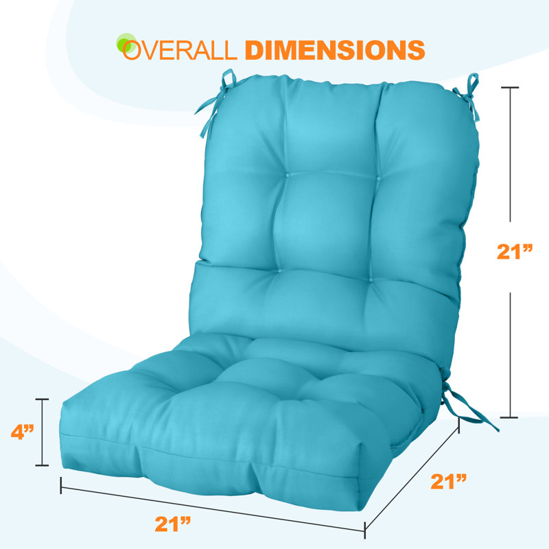 Indoor/Outdoor Seat/Back Cushion, Blue
