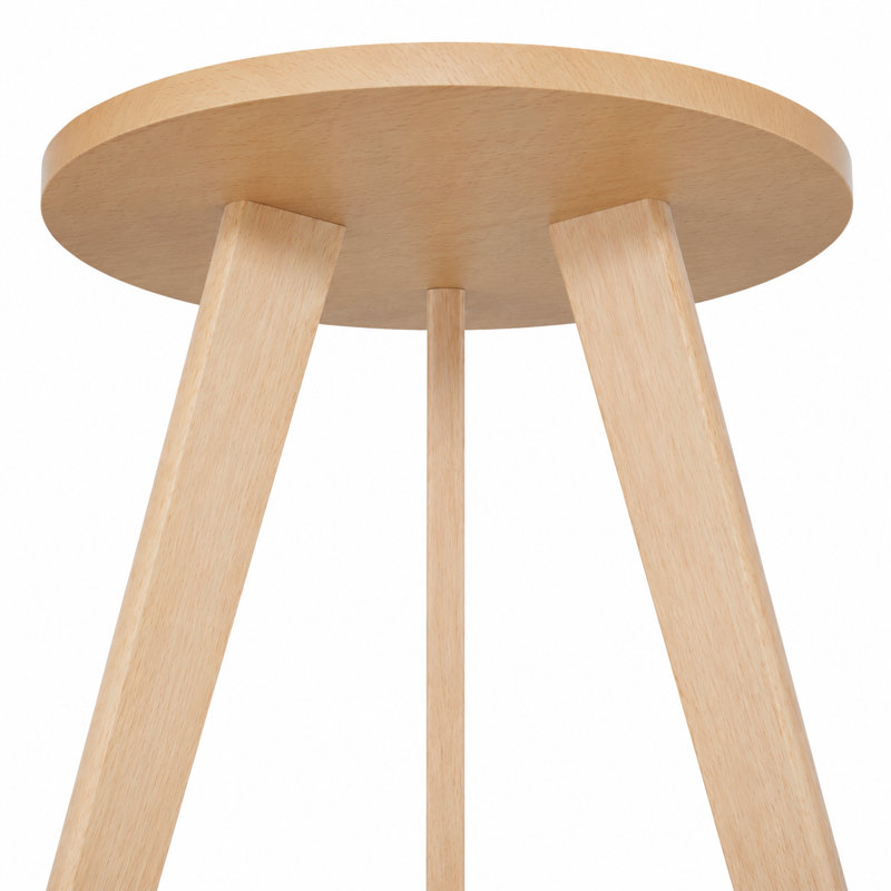 Table d'appoint ronde avec structure en bois