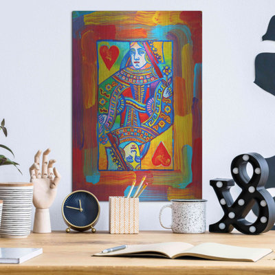 Bungalow Rose «Queen Of Hearts» par Howie Green, art mural en métal