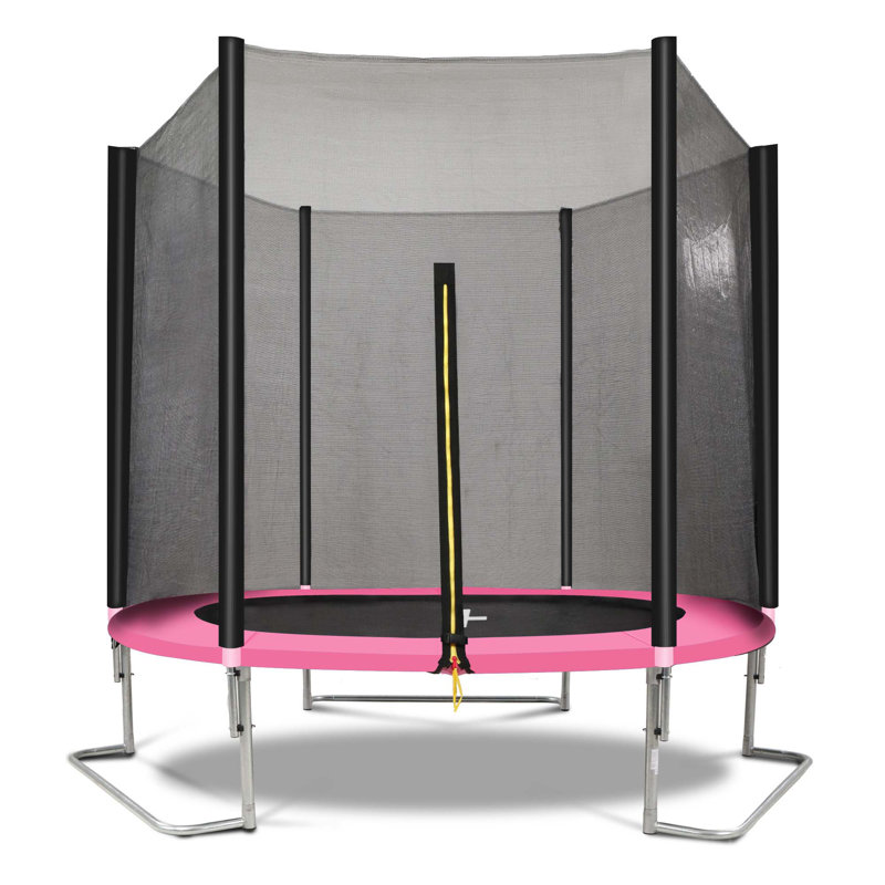 Trampoline durable et antirouille avec une conception spéciale pour le plaisir et la sécurité, Rose