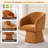 Modern Swivel Barrel Accent Chair with Plush Upholstery-1032826937