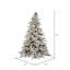 Utica Flocked Fir Artificial Christmas Tree with Clear Light-584627339