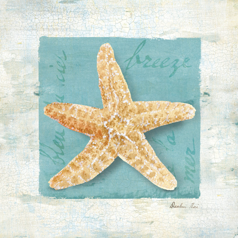 «Shades of Blue II» par Danhui Nai - peinture sur toile tendue, H 30 po x l 30 po, Gold Single Picture Framed, Oui