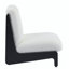 Chaise d'appoint Scott Living Moda blanche avec structure en bois massif noir, ensemble de 2-44122237