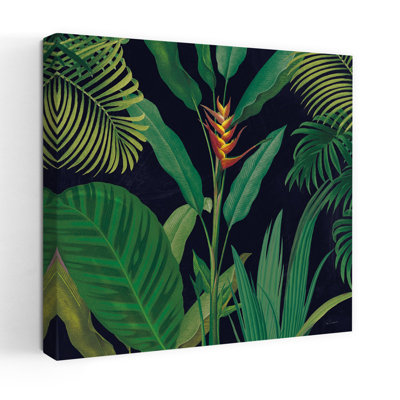«Dramatic Tropical II», art abstrait de fleurs de palmier tropical