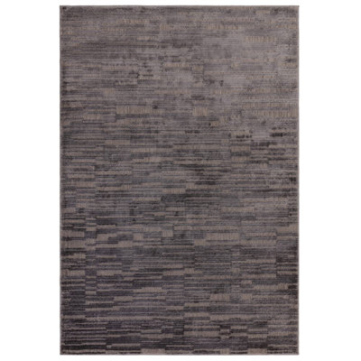 Deral Geometric Grey Area Rug