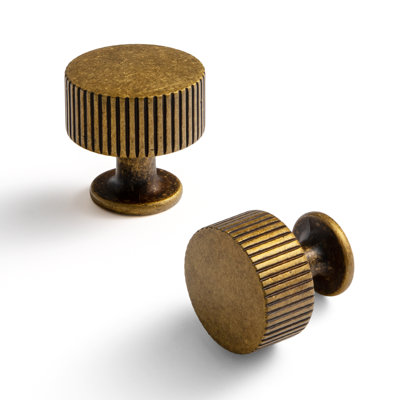 1.37'' Diameter Circle Knob-Antique Brass