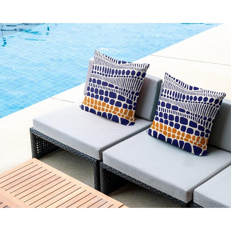 Housse et insert de coussin décoratif en polyester, L 17 po x H 17 po, Orange